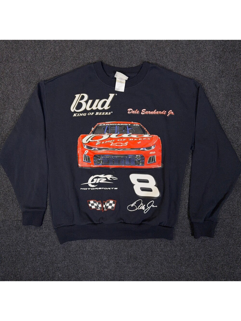 Vintage Dale Earnhardt Jr 8 Budweiser Sweatshirt Mens M NASCAR Racing Y2K